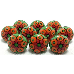 Handgemachte mehrfarbige Keramik Möbel Knauf, Floral Design