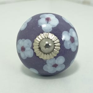 Handbemalte Lila Keramik Knäufe, Küchenschrank Hardware Bild 8