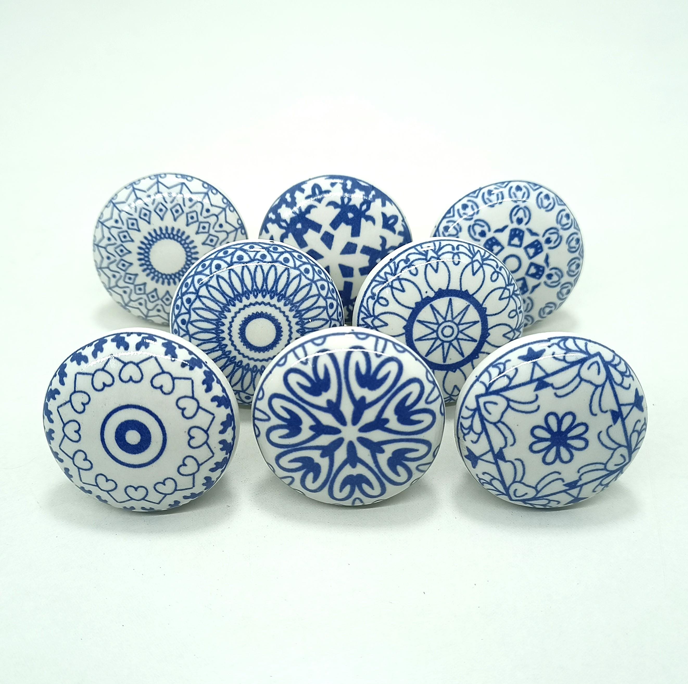 blue and white dresser knobs Lainey Seersucker Dress