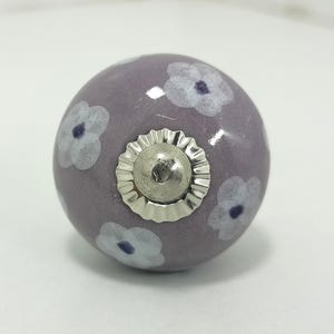 Handbemalte Lila Keramik Knäufe, Küchenschrank Hardware Bild 16