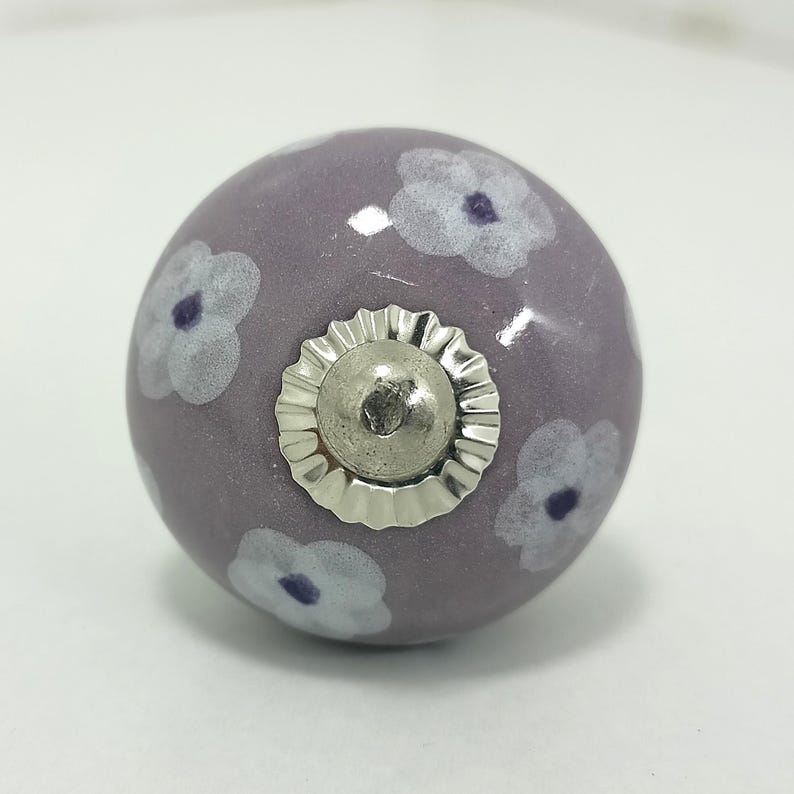 Handbemalte Lila Keramik Knäufe, Küchenschrank Hardware Bild 16