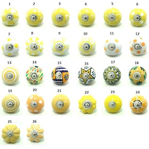 Decorative Ceramic Dresser Knobs - Colorful Cabinet Hardware, Unique Furniture Pulls