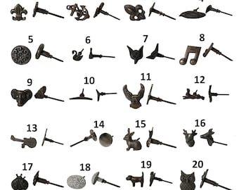 Decorative Metal Cabinet Knobs, Dresser Drawer Hardware (1-2 Inches)