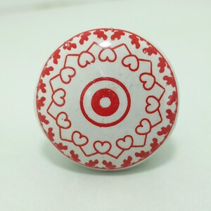 Boho Ceramic Drawer Knob – Vintage Furniture Hardware image 2