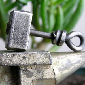 Thor's hammer pendant Mjolnir pendant Thor hammer necklace Wrought iron amulet Thor comic accessories Comic book gift Scandinavian pendant