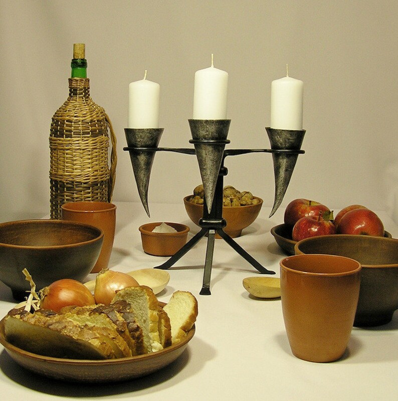 Skyrim candle holder Medieval candelabra LARP candle holder Etsy