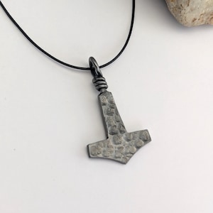 Thor's hammer pendant, forged Viking Mjollnir, Viking Thor jewelry,  Scandinavian pendant