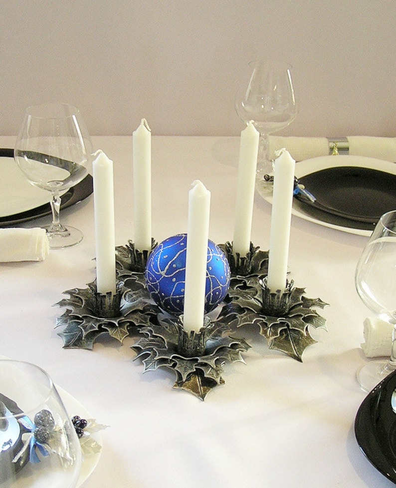 Christmas candle holder Christmas star Candle holder flower Etsy