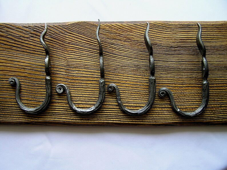 Wrought iron hooks Coat hooks Wall hooks Country kitchen hook Etsy