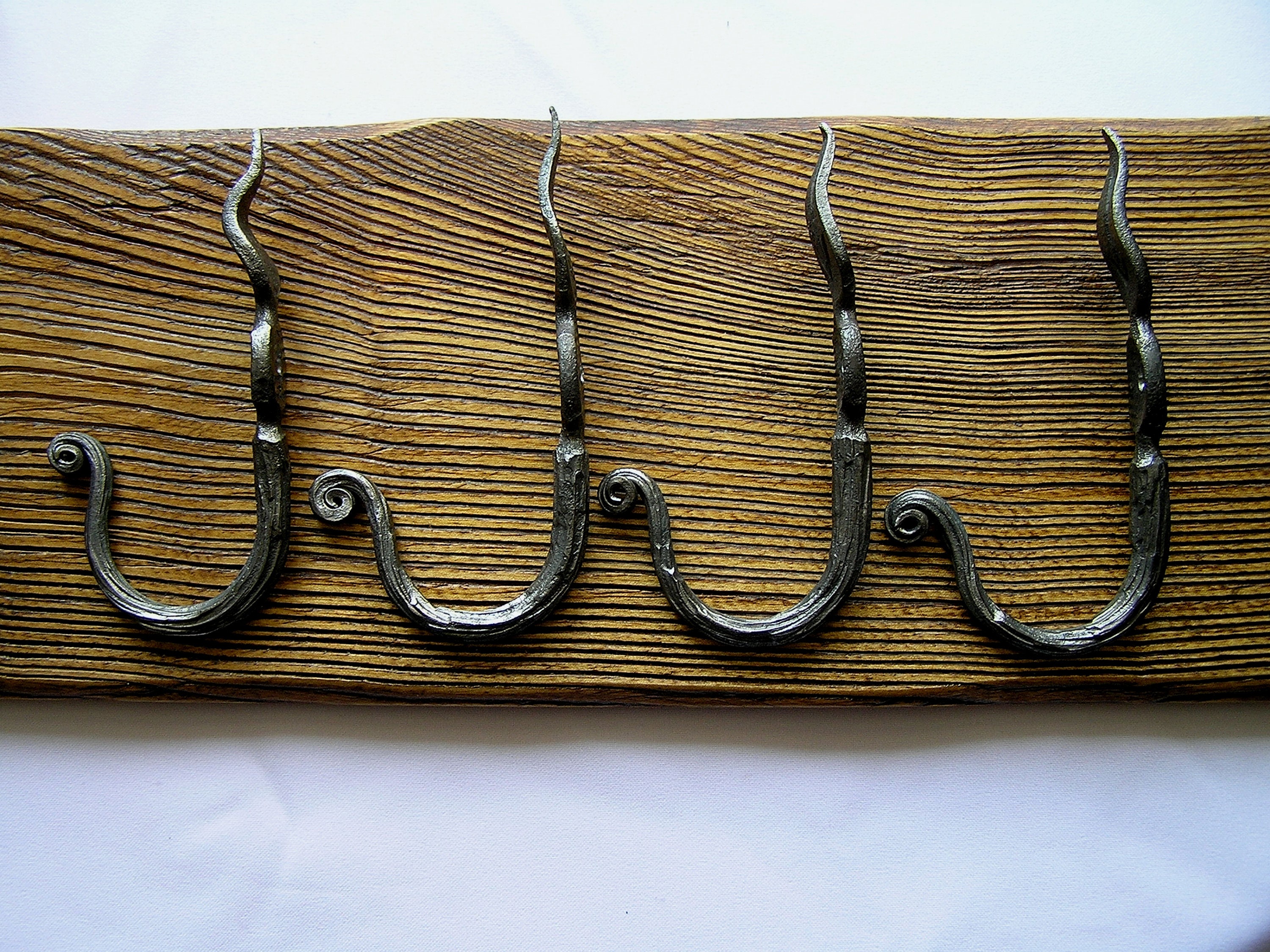 Wrought iron hooks Coat hooks Wall hooks Country kitchen hook Etsy