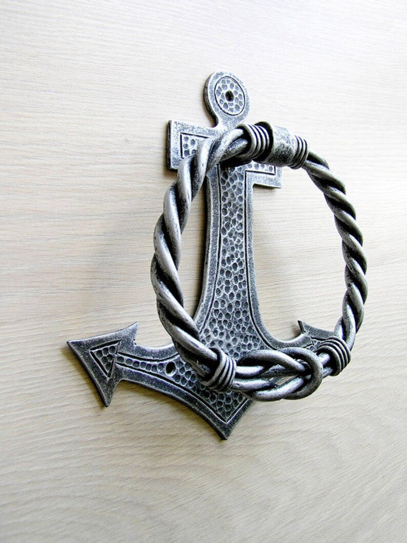 Door Knocker Anchor Door Knocker Gift Housewarming Nautical Etsy