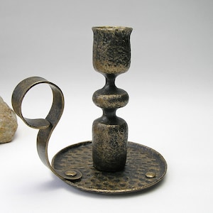 Forged bronze taper candlestick Candle holder Pillar Candle Holders Hand forged Wrought iron Candlesticks classic Iron candlestick