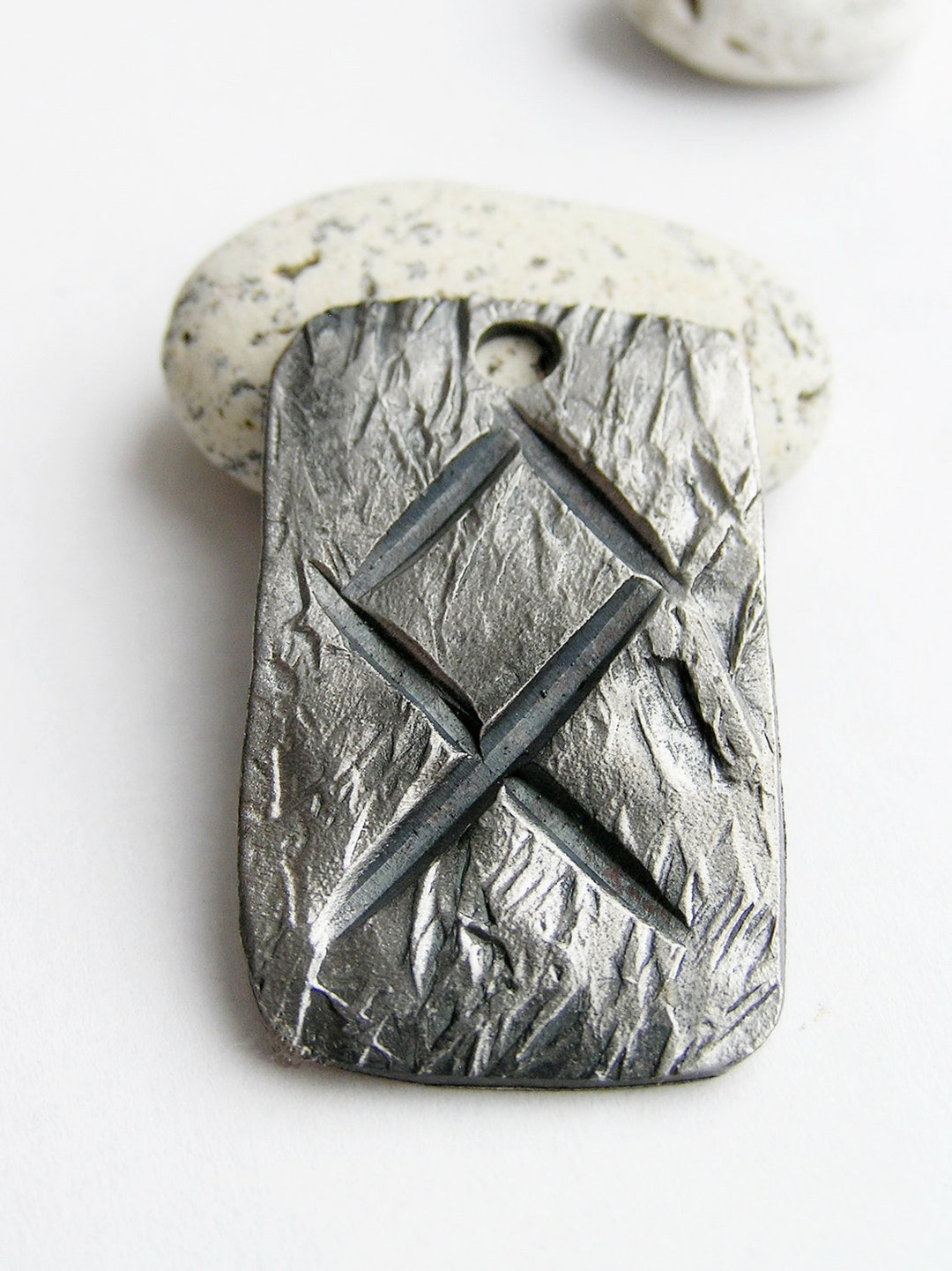 Oal Rune Rune Othala (othal, Odal) Necklace Iron Pendant Forged Jewelry Amulet ...