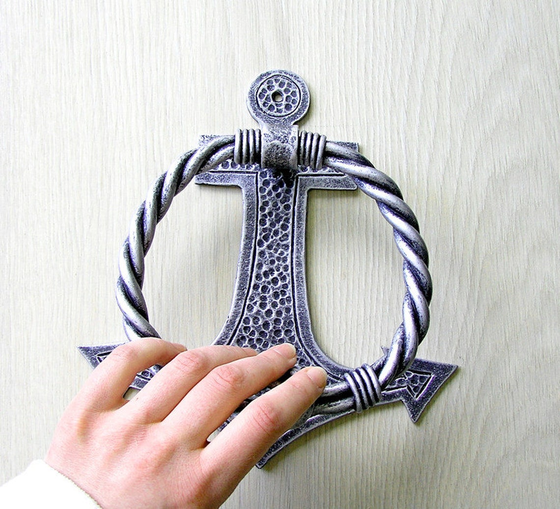 Anchor door knocker Gift housewarming Nautical knockers Iron Etsy