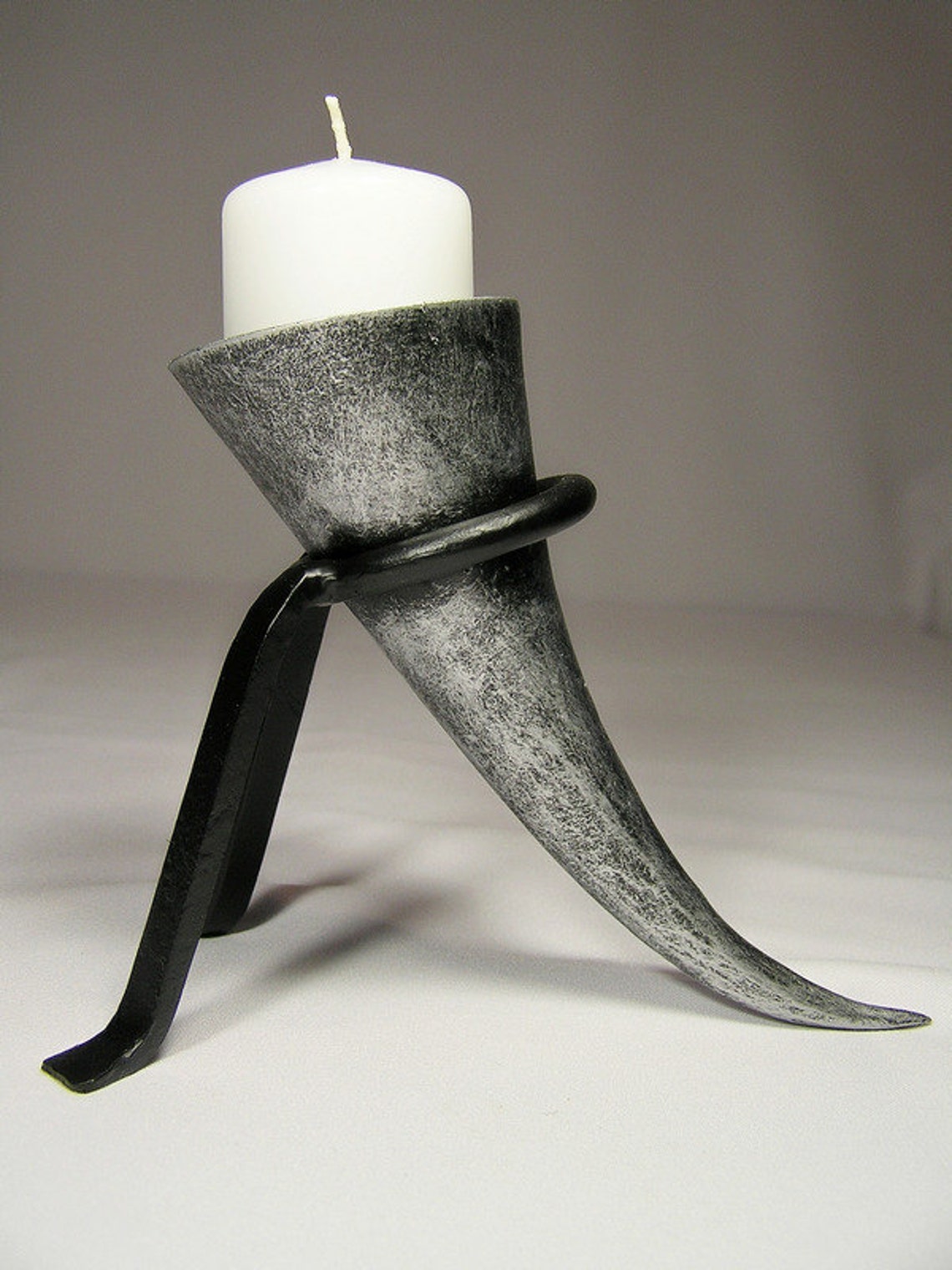 Medieval candle holder horn Skyrim horn candle holder Etsy