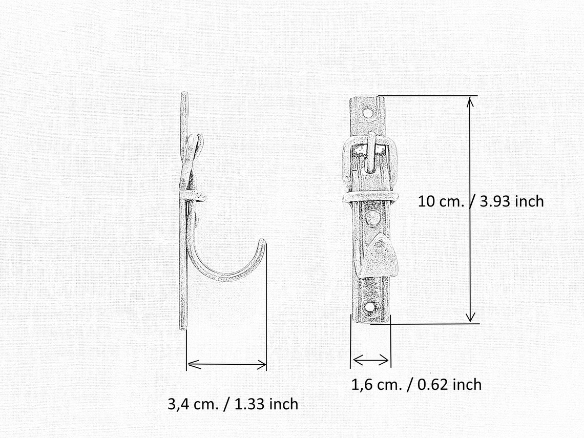 Wrought Iron Hook Western Style Belt Hook Gold Hook Kitchen Etsy