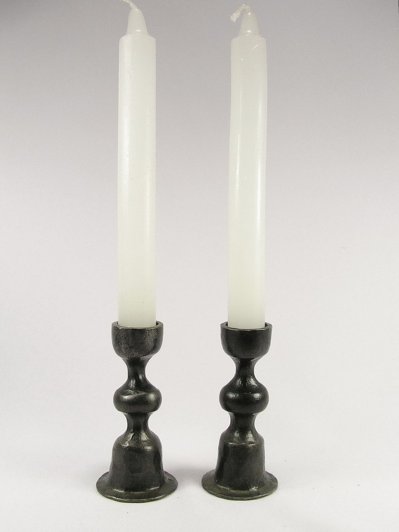 Candle Holder Set 2 Pieces Pillar Candle Holders Hand Etsy