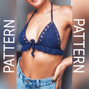 Crochet pattern / crochet bikini top pattern / crochet swimsuit / crochet bikini swimable / simple crochet pattern / crochet beachwear
