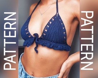 Crochet pattern / crochet bikini top pattern / crochet swimsuit / crochet bikini swimable / simple crochet pattern / crochet beachwear