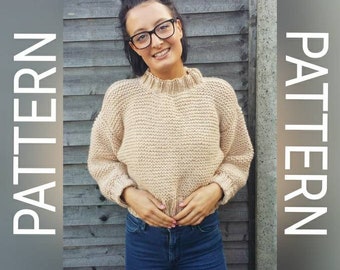 Knitting pattern / sweater pattern / jumper pattern / easy knit pattern / oversized / pdf download / easy knitting pattern / knitted sweater