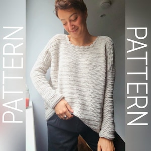 Crochet sweater pattern / slouchy sweater / oversized sweater / oversized jumper / pdf download / crochet pdf / easy crochet pattern