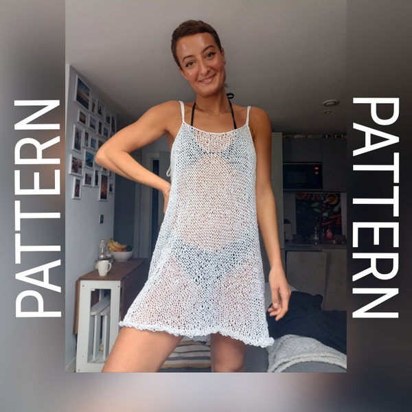 Knitting pattern / easy knit pattern / beach dress / knitted dress / knitting pdf / pdf pattern / knit dress pattern / downloadable / pdf