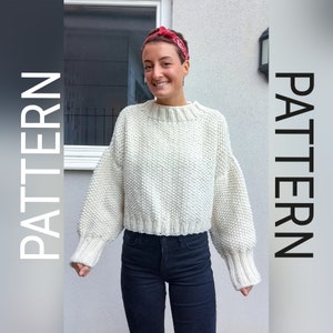 Intermediate knitting pattern / seed stitch pattern / oversized jumper pattern / oversized sweater / pdf pattern / knitting patterns / pdf
