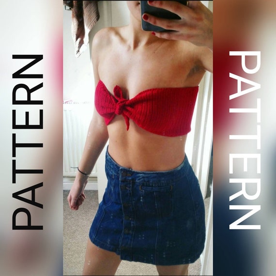 strapless crochet top