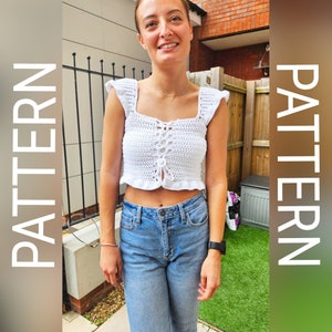 Intermediate crochet pattern / crochet crop top pattern / crochet pdf pattern / crochet tutorial / crochet summer top / crochet download
