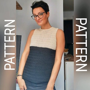 Crochet pattern / tank top pattern / easy crochet pattern / beginners pattern / pattern pdf / crochet pdf / instant download / downloadable