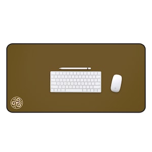 Tapis de bureau celtique moderne, grand tapis de souris, design minimaliste, accessoires de bureau à domicile, espace de travail, cadeau pour collègue, tapis de bureau de luxe, neutre