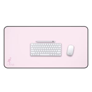 Desk Mat for Home Office Minimalistic Large Mouse Pad Desk Accessories Gift for Her Office Accessories Luxury Pink Desk Mat Flamingo Mat