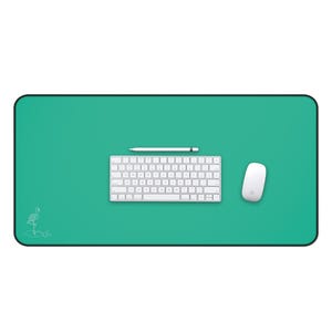 Large Minimalistic Desk Mat for Office Setup Mouse Pad Desk Accessories Stylish Coworker Gift for Modern Workspace Office Desk Mat Green Pad