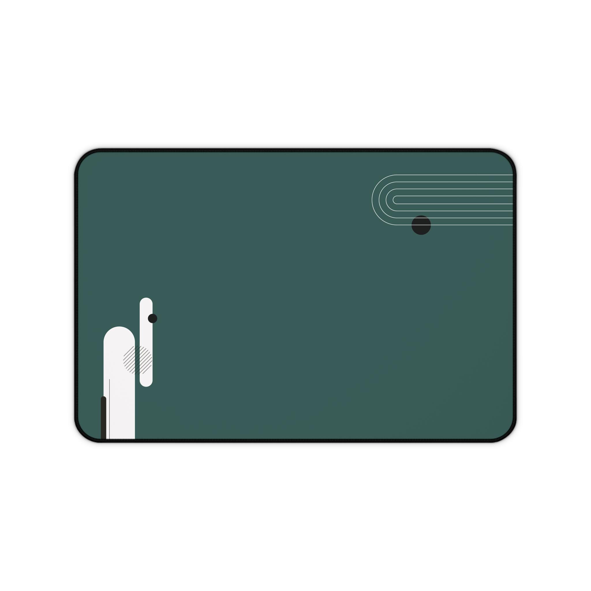Desk Mat Aesthetic Deskmate Green Abstract Arte Deskpad Minimalistic ...