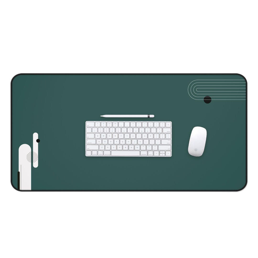 Desk Mat Aesthetic Deskmate Green Abstract Arte Deskpad Minimalistic ...