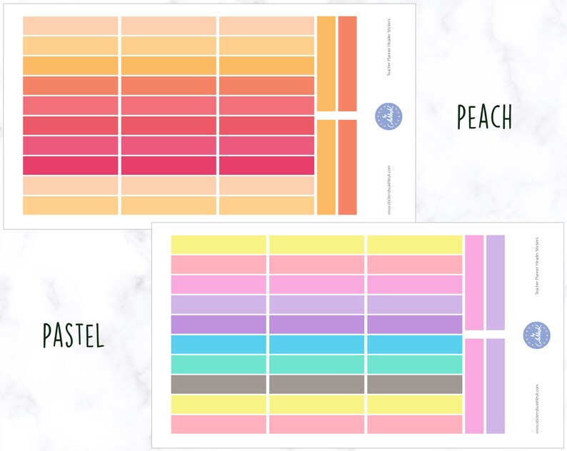 Teacher Planner Header Stickers | Header Planner Stickers | Erin ...