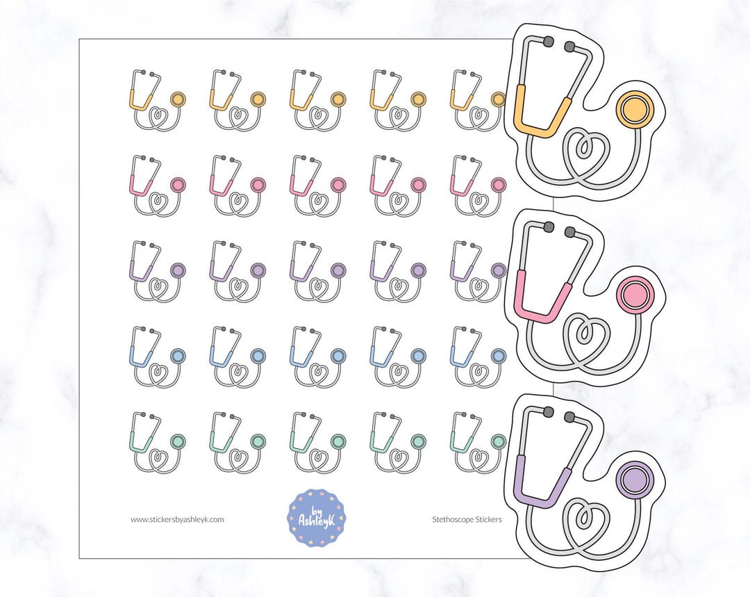 Stethoscope Planner Stickers | Doctor's Appointment Stickers | Doctor ...