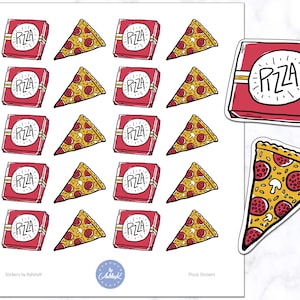 Naklejki Pizza | Naklejki Food Planner | Naklejki Meal Planner | Naklejki Journal | Naklejki Diary | Naklejki Dinner | Naklejki Pizza Slice