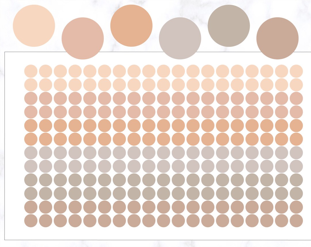 228 Neutral Mini Dot Stickers | Dot Planner Stickers | Planner Mini ...