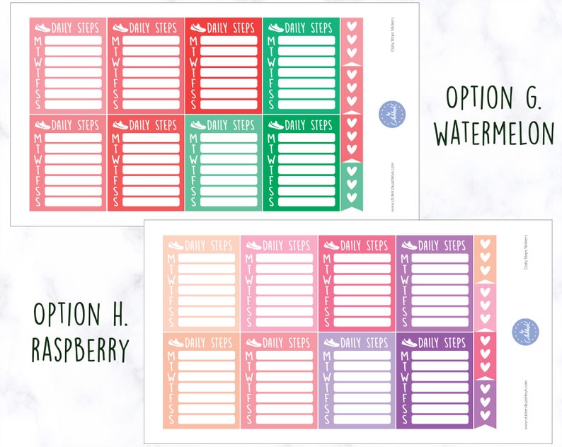 Daily Steps Stickers | Steps Planner Stickers | Journal Stickers ...