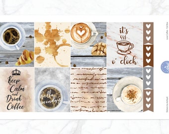 Love Coffee Weekly Kit for Erin Condren Vertical Horizontal Planner | Coffee Weekly Kit | Coffee Planner Stickers | Cute Weekly Sticker Kit