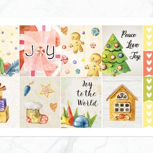 Kerstvreugde wekelijkse kit voor erin Condren planner | Kerstplannersticker | Leuke kerst wekelijkse stickerkit | Weekpakket december