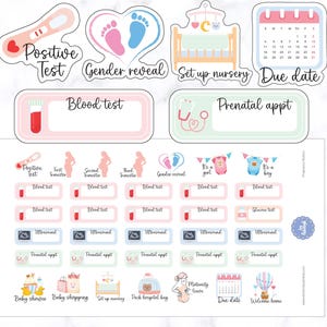 Schwangerschaft Stickers | Mutterschaftsaufkleber | Schwangerschaft Tracking Aufkleber | Baby Aufkleber | Gender Reveal Sticker