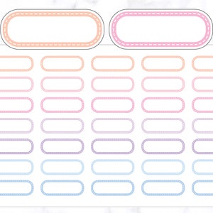 Stickers pour agenda en pointillés à coins arrondis | Autocollants d&#39;étiquettes | Étiquettes autocollantes pour agenda | Stickers fonctionnels | Stickers Erin Condren