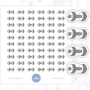 Dumbbell Mini Planner Stickers | Gym Planner Stickers | Workout Planner Stickers | Dumbbell Stickers | Weight Stickers