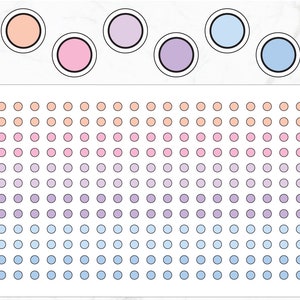 228 Outlined Mini Dot Stickers | Dot Planner Stickers | Planner Mini Dots Stickers | Mini Circle Stickers | Mini Round Planner Stickers