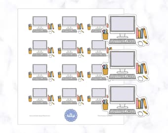 Workspace Planner Stickers | Study Planner Stickers | Work Stickers | Computer Stickers | Work Desk Planner Stickers | Work Tracker Stickers
