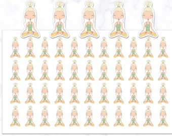 Yoga Stickers | Gym Stickers | Meditation Stickers | Yoga Planner Stickers | Journal Stickers | Diary Stickers - Erin Condren, Happy Planner