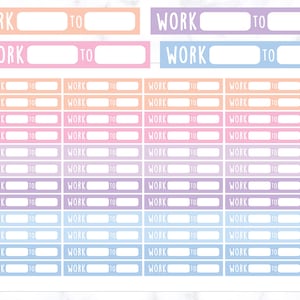 Thin Work Tracker Planner Stickers | Work Planner Stickers | Work Tracking Planner Stickers | Journal Stickers | Erin Condren Stickers