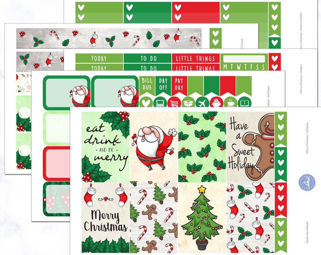 Merry Christmas Weekly Kit | Happy Planner Weekly Kit | Happy Planner ...